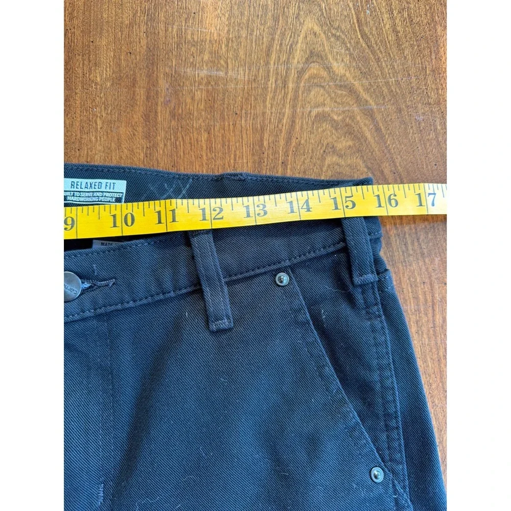 Carhartt Work Pants Womens Black Rugged Flex Double Front Relaxed Fit 6 Tall